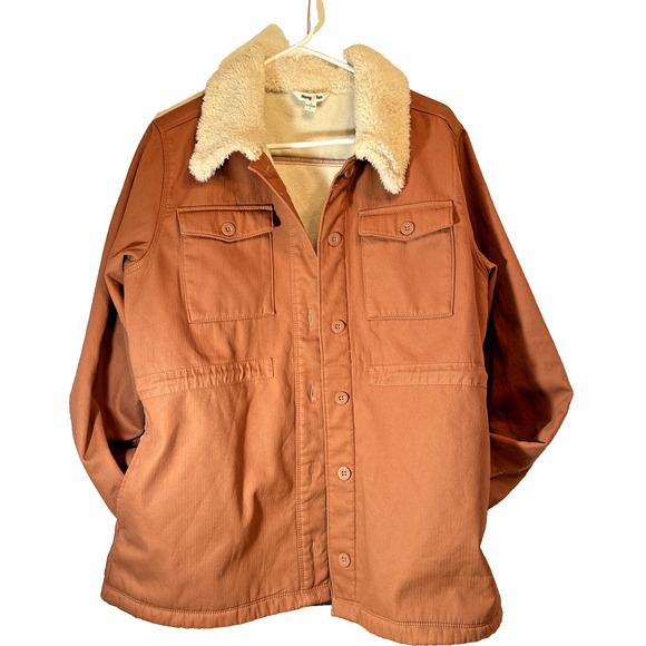 Hang Ten Brown Ladies Button Up Coat With Drawstring Waist - Picture 1 of 8